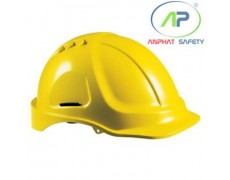 Nón BHLĐ Protector màu vàng, nhựa A.B.S, Núm vặn, có lỗ thoáng khí và dây quai 